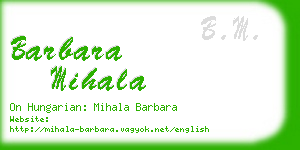 barbara mihala business card